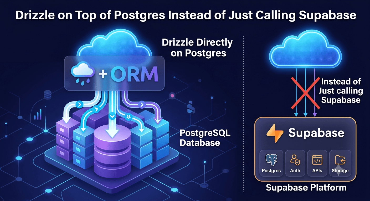 Drizzle ORM and Postgres architecture diagram